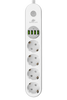 Listwa zasilająca Spacetronik SR-203 4x AC z ładowarką 4x USB 3.4A Auto-id