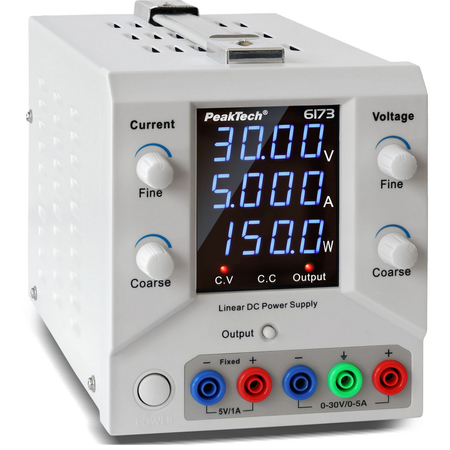 Labor-Netzteil 30V 5A PeakTech 6173 USB - zdjęcie 2