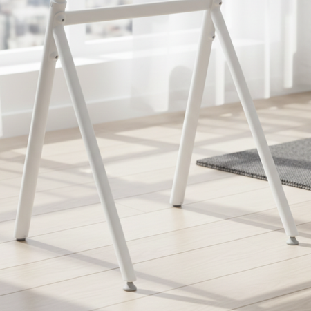 Białe biurko stojące regulowane gazowo 70x50 SPR BUDDY 21 MWW