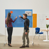 Doppelseitiger Whiteboard-Ständer mit Rädern 100x150