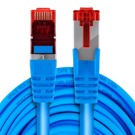RJ45 CAT 6 S/FTP AWG27 LSZH blau 75m Kabel - zdjęcie 2