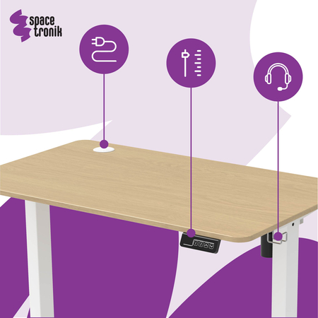 Elektryczne biurko Moris SPE-O111BR 100×60 cm Outlet B-