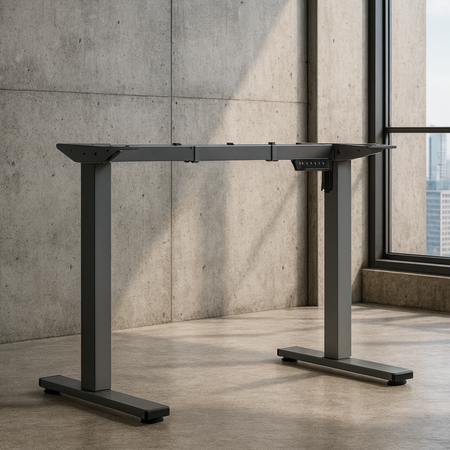 Stelaż Biurka Elektryczny Spacetronik SPE-124 z Pamięcią i USB - Wzmocniona Stabilność (Szary) - zdjęcie 2