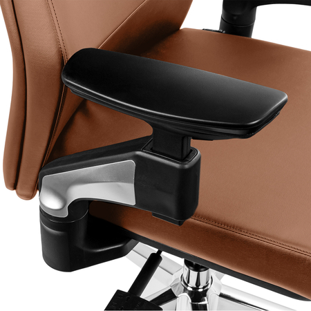 Fotel ergonomiczny biurowy z podłokietnikiem 4D Spacetronik GUNNAR mahoniowy