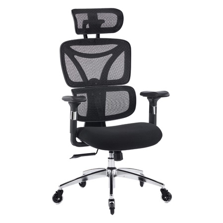 Zestaw do nowoczesnego biura: biurko elektryczne + fotel czarny