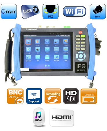 Specjalistyczny miernik LAN, Tester IP+CCTV Spacetronik SP-IPL07IP