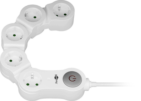 Listwa zasilająca FLEX elastyczna/łamana 5xAC 230V Goobay