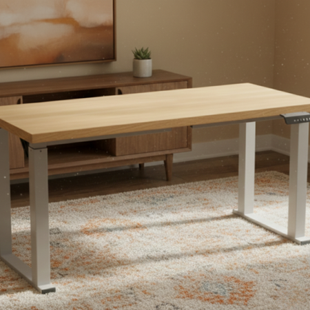 Stelaż biurka elektrycznego SPE426W 4 nogi 71–118 cm biały