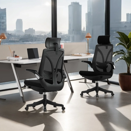 Fotel biurowy ergonomiczny z zagłówkiem Spacetronik ARIAN-10 OUTLET