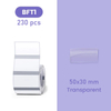 Etykiety na rolce do drukarek Niimbot z serii B transparentne 50x30mm 230 sztuk