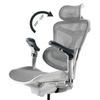 Krzesło do ergonomicznego biura 6D Spacetronik DORIS 40 szare z regulowanym zagłówkiem i podłokietnikami
