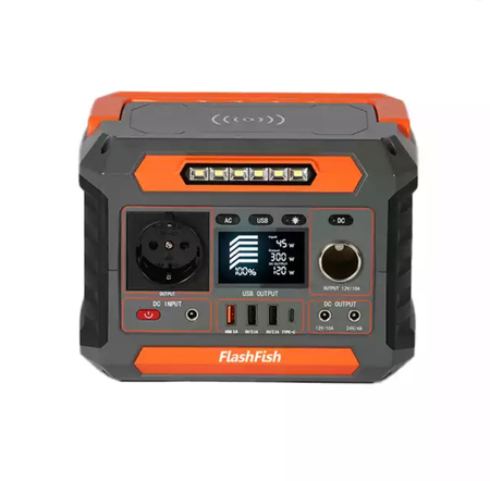 Bank energii FlashFish P66 260W Peak 500W 288Wh 78000mAh, Ładowarka Bezprzewodowa, Lampa LED
