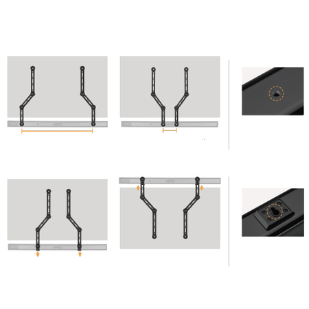 Soundbar-Halterung für unter/über TV Spacetronik SPB-030 - zdjęcie 2