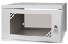 Szafa RACK 19'' 6U 350mm SZARA Szklane drzwi