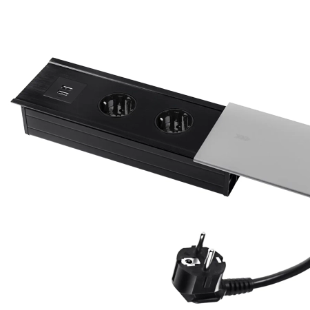 Wytrzymały uchwyt do 2 monitorów VESA 17”-35” Spacetronik SPA-S120B z wejściami USB OUTLET