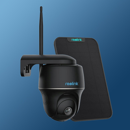 Inteligentna kamera Reolink Argus PT 5Mpix WiFi 2,4 i 5GHz z detekcją osób, czarna + Panel słoneczny