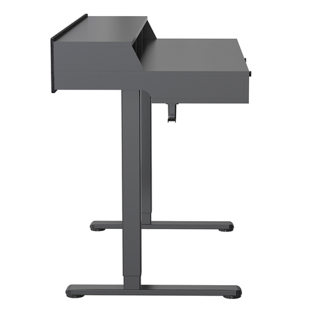 Mobile Singlel-Motor Sit-Stand Desk with Divider