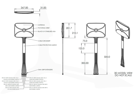 Antena 8w1 5G/WiFi/GPS MIMO4x4 Poynting PANL-431