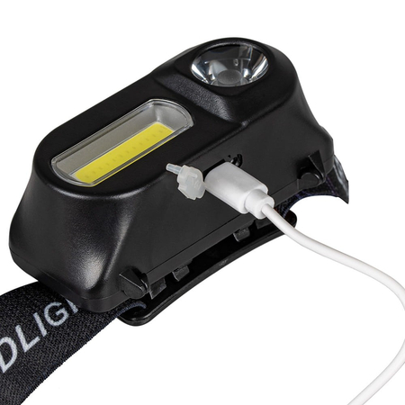 Latarka czołowa akumulatorowa USB XPE 170lm i COB Vayox VA0115