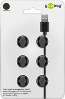 Organizer kabli na 2 przewody samoprzylepny 3M 6 szt czarny Goobay