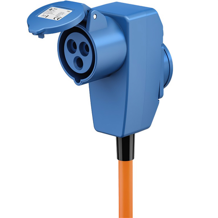 Adapter kabel CEE na CEE 16A i Schuko 90st 5m - zdjęcie 2
