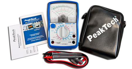 Multimetr analogowy 500V 10A AC/DC zestaw dla edukacji PeakTech 3201