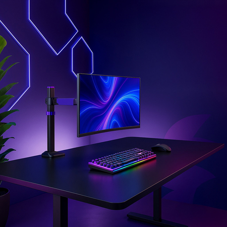 Ametystowy uchwyt RGB monitor Spacetronik SPAA112L - zdjęcie 2