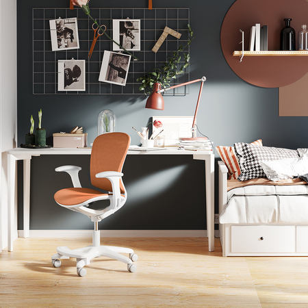 Ergonomiczne krzesło dziecięce do biurka pomarańczowe Spacetronik XD SPC-XD02O