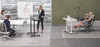 Regulowany stolik na kółkach Buddy 04 biały Outlet B+