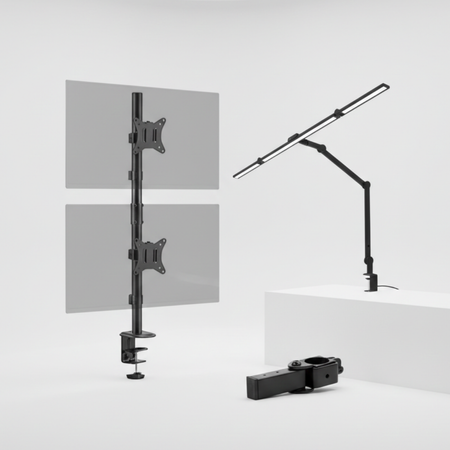 Zestaw ergonomiczny uchwyt monitor laptop lampa Glow adapter