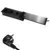 Gniazdo blatowe rozsuwane czarne 3x 230v Spacetronik SPS-S33B