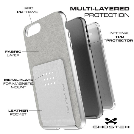 Etui Exec 2 Apple iPhone 7 Plus 8 Plus silber