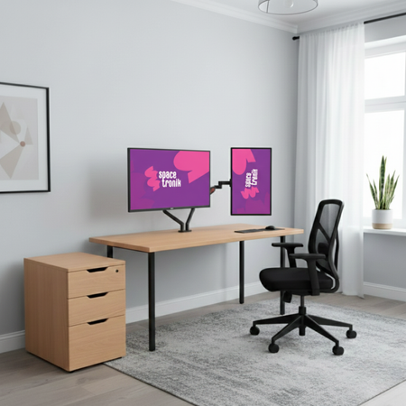 Uchwyt na 2 Monitory SPAZ120BP Aluminiowy 13-36" 12kg