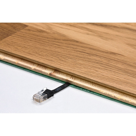 Kabel LAN Patchcord CAT 6 U/UTP płaski biały 0.5m
