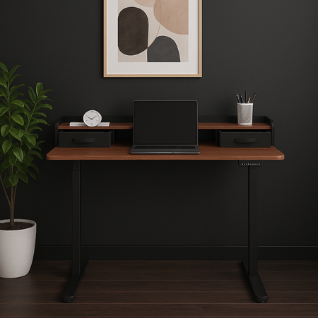 Biurko Elektryczne Regulowane SPEF133BM 120x60 z Szufladą i USB