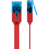 Kabel LAN Patchcord CAT 6A UTP PŁASKI red 3m