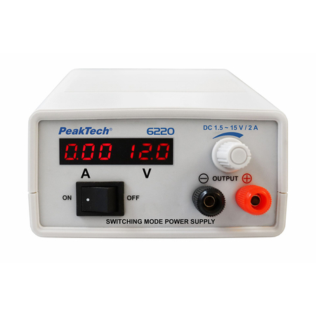 Mini zasilacz laboratoryjny 15V 2A PeakTech 6220
