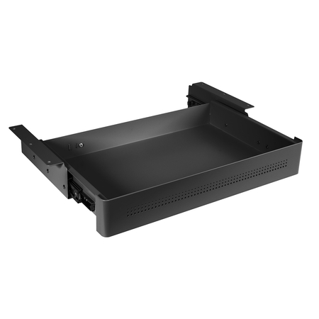 Szuflada podbiurkowa z portami USB Czarna - zdjęcie 2