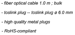 Toslink T-T 6.0mm Optisches Kabel Goobay - 10m