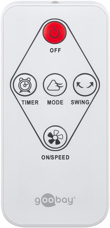16" Goobay Standventilator 45W WHITE mit Fernbedienung