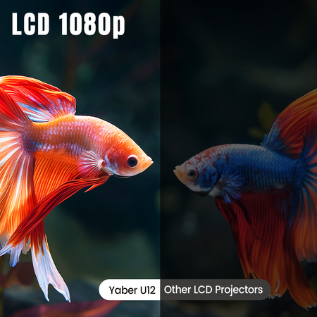 Projektor LCD WiFi6 1080p 700Ansi BT5  Yaber U12