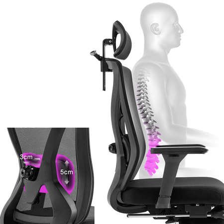 Fotel do biura rozkładany obrotowy GILDA Czarny Outlet A