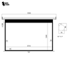 Ekran Projekcyjny Sufitowy Zwijany Manualnie 100" cali 16:9 PVC 1.0 Gain 160° Spacetronik