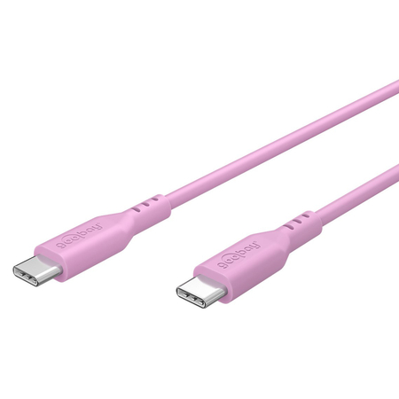 Kabel USB-C 2.0 Goobay silikonowy różowy 1.5m