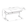 Biurko regulowane Spacetronik XD SPE-X104WA 120x60