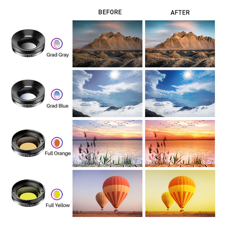 Apexel Objektive und Filter für Smartphone 11in1 DG11
