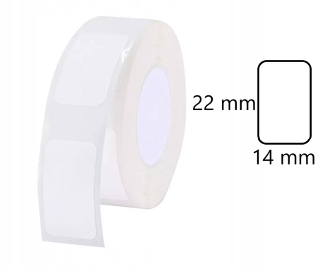 Etykiety na rolce do drukarek Niimbot z serii D białe 14x22mm 250 sztuk
