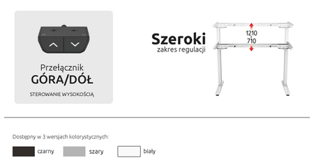Stelaż regulowany do biurka Spacetronik SPE-114NB