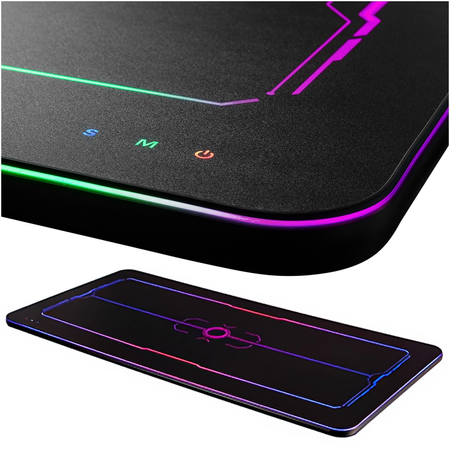 Biurko gamingowe elektryczne RGB z regulacją wysokości 