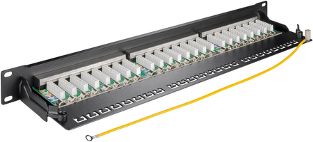 Patch panel FTP CAT 6A Ekranowany 24-porty Goobay